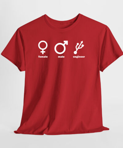 Female - Male - Engineer Unisex Tişört - Görsel 5