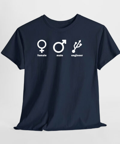 Female - Male - Engineer Unisex Tişört - Görsel 6
