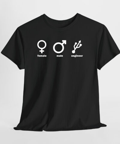Female - Male - Engineer Unisex Tişört - Görsel 8