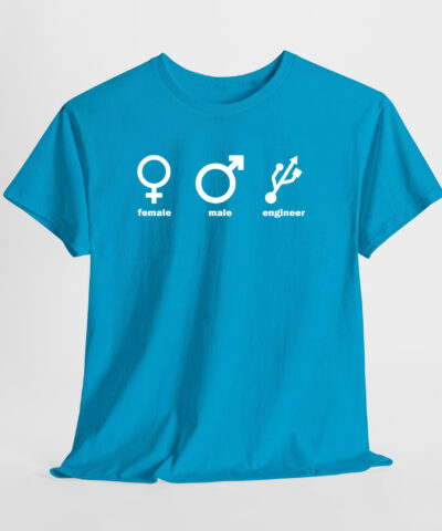 Female - Male - Engineer Unisex Tişört - Görsel 9
