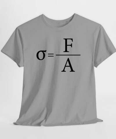 Gerilme | Sigma = F / A Unisex Tişört - Görsel 4
