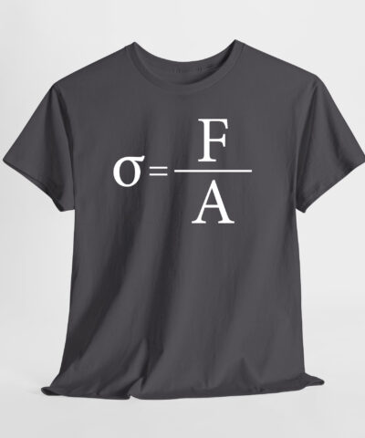 Gerilme | Sigma = F / A Unisex Tişört - Görsel 5