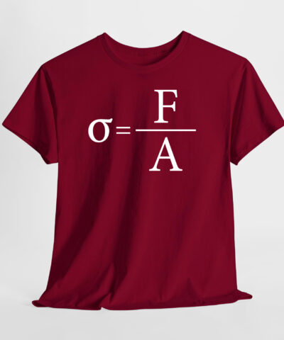 Gerilme | Sigma = F / A Unisex Tişört - Görsel 6