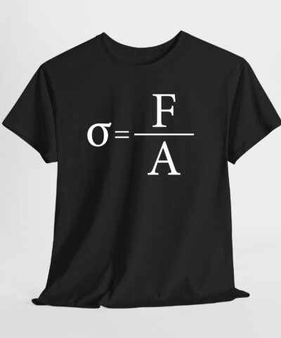 Gerilme | Sigma = F / A Unisex Tişört - Görsel 8