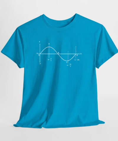 Sinüs Eğrisi | y=sinx Unisex Tişört - Görsel 8