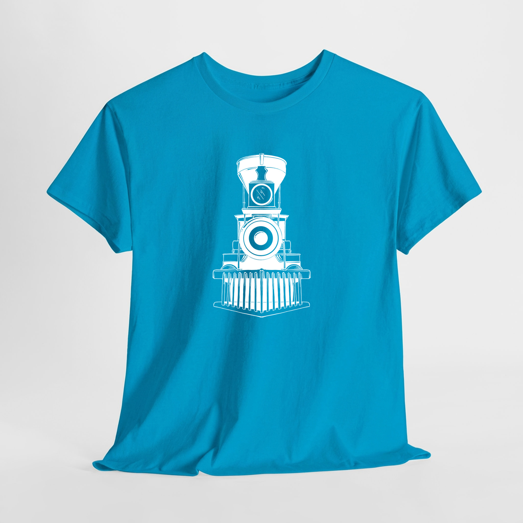 Retro Lokomotif Unisex Tişört - Görsel 9