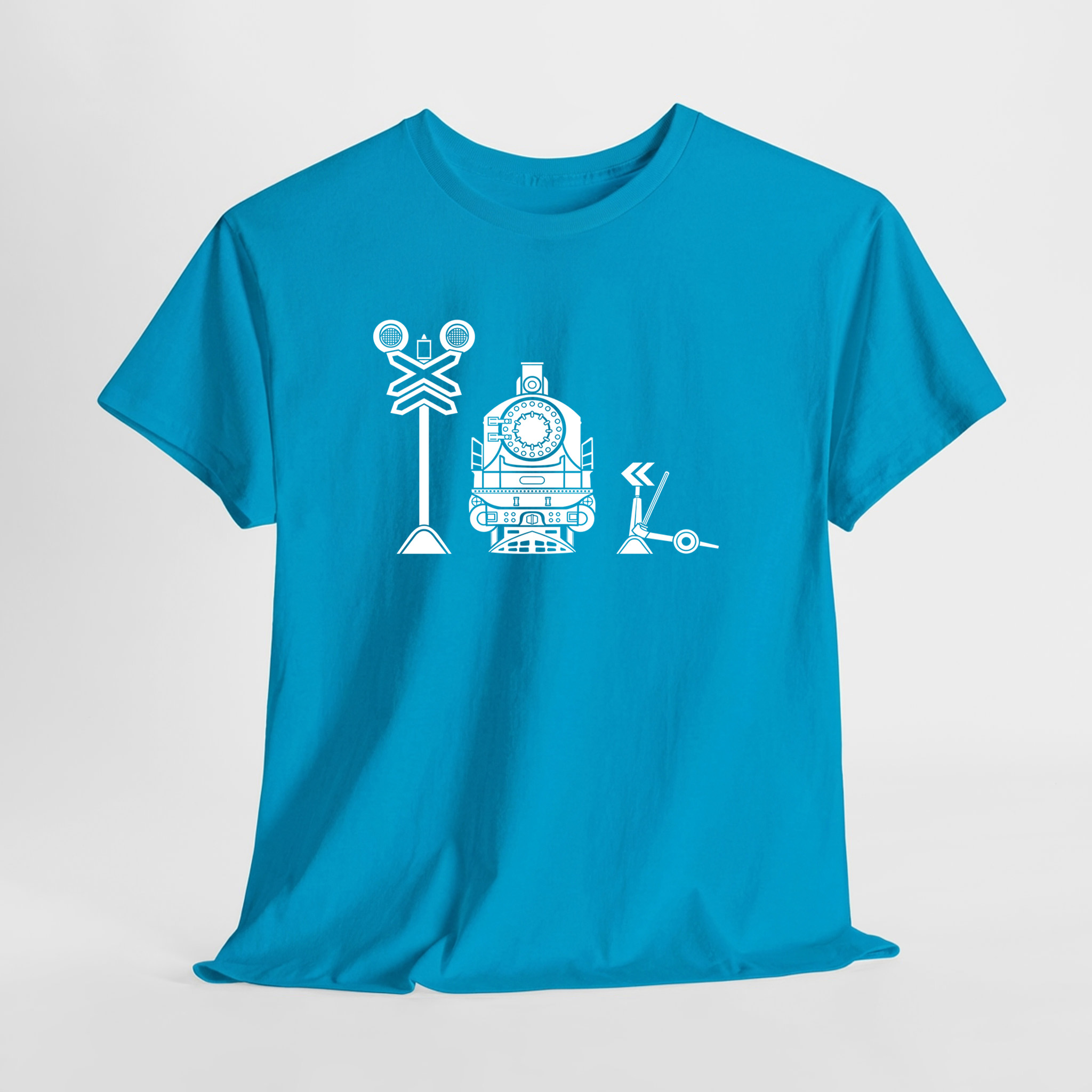 Retro Lokomotif 2 Unisex Tişört - Görsel 8