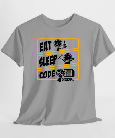 Eat Sleep Code Unisex Tişört - Görsel 3