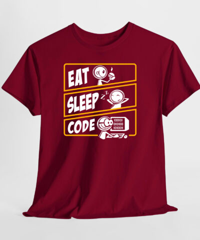 Eat Sleep Code Unisex Tişört - Görsel 5