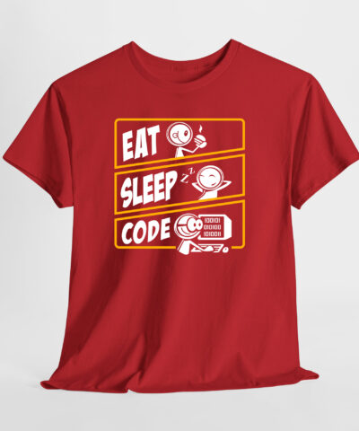 Eat Sleep Code Unisex Tişört - Görsel 6