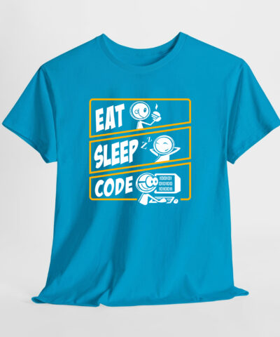 Eat Sleep Code Unisex Tişört - Görsel 9