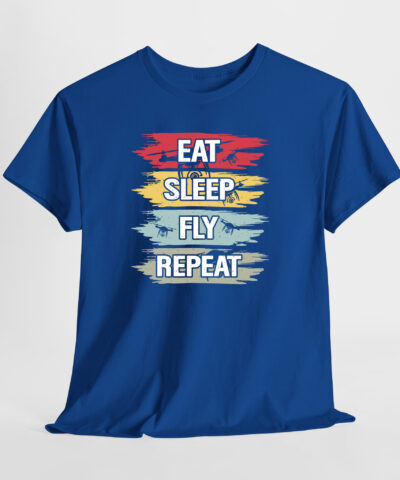 Eat, Sleep, Fly, Repeat Unisex Tişört - Görsel 7