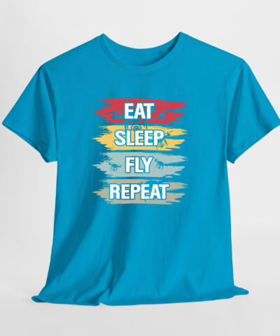 Eat, Sleep, Fly, Repeat Unisex Tişört - Görsel 9