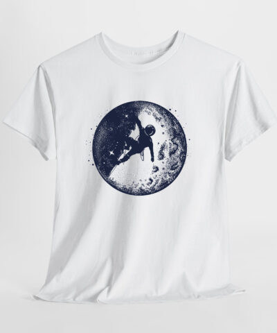 Astronot ve Ay Unisex Tişört
