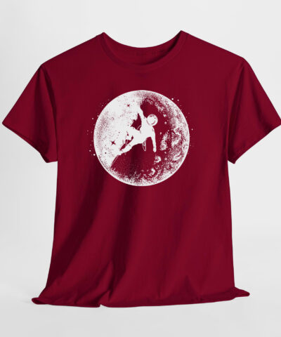 Astronot ve Ay Unisex Tişört - Görsel 4