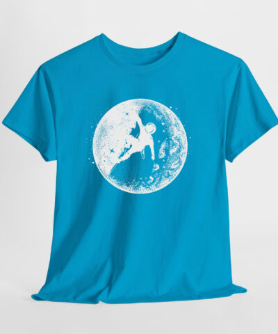 Astronot ve Ay Unisex Tişört - Görsel 9