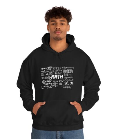 Matematik Kapşonlu 3 İplik Şardonlu Unisex - Görsel 4