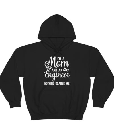 Alternative view of I'm An Mom And An Engineer Kapşonlu 3 İplik Şardonlu Unisex