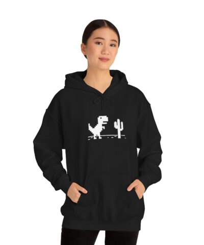 Internet Broken Dino Kapşonlu 3 İplik Şardonlu Unisex - Görsel 3