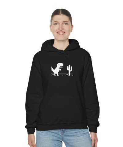 Internet Broken Dino Kapşonlu 3 İplik Şardonlu Unisex - Görsel 5