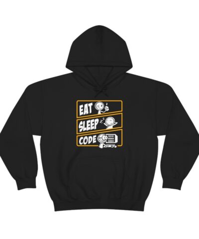 Alternative view of Eat Sleep Code, Coder, Computer, PC Kapşonlu 3 İplik Şardonlu Unisex