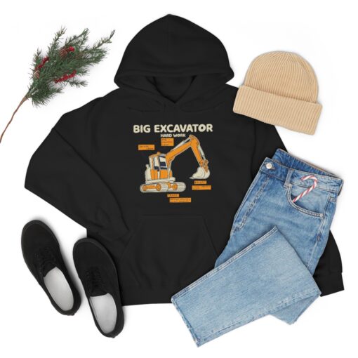 Ekskavatör, İnşaat Mühendisi, Mine Kapşonlu 3 İplik Şardonlu Unisex