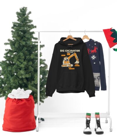 Ekskavatör, İnşaat Mühendisi, Mine Kapşonlu 3 İplik Şardonlu Unisex - Görsel 8