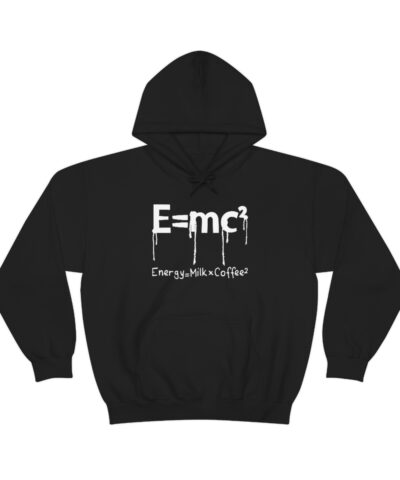 Alternative view of Energy Milk Coffee E=mc2 Einstein Kapşonlu 3 İplik Şardonlu Unisex