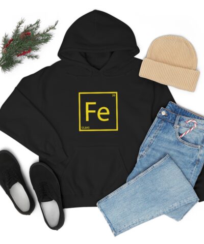 Fe / Demir Element Kapşonlu 3 İplik Şardonlu Unisex