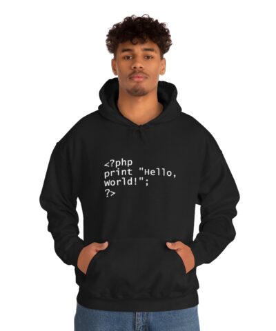 Hello World Bilgisayar Mühendisliği Kapşonlu 3 İplik Şardonlu Unisex - Görsel 4