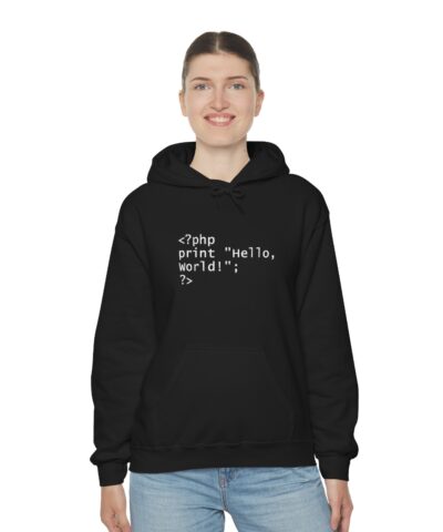 Hello World Bilgisayar Mühendisliği Kapşonlu 3 İplik Şardonlu Unisex - Görsel 5
