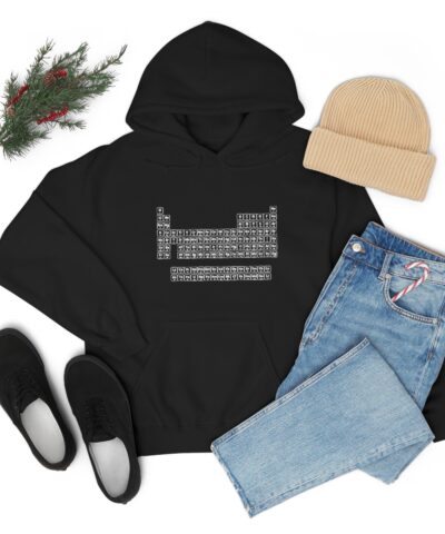 Periyodik Tablo Kimya Kapşonlu 3 İplik Şardonlu Unisex