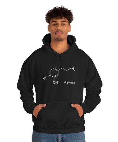 Dopamine Moleküler Formül Kimya Kapşonlu 3 İplik Şardonlu Unisex - Görsel 4