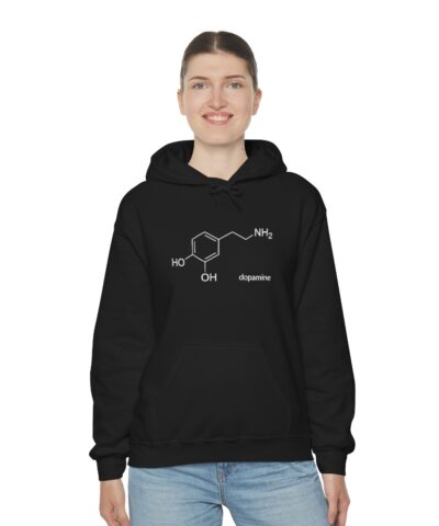 Dopamine Moleküler Formül Kimya Kapşonlu 3 İplik Şardonlu Unisex - Görsel 5