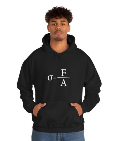 Sigma=F/A Gerilim Formülü Fizik Mekanik Formül Kapşonlu 3 İplik Şardonlu Unisex