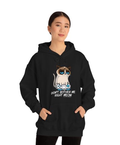 Don't Bother Me Right Meow, Gamer Cat, Angry Cat Kapşonlu 3 İplik Şardonlu Unisex - Görsel 3