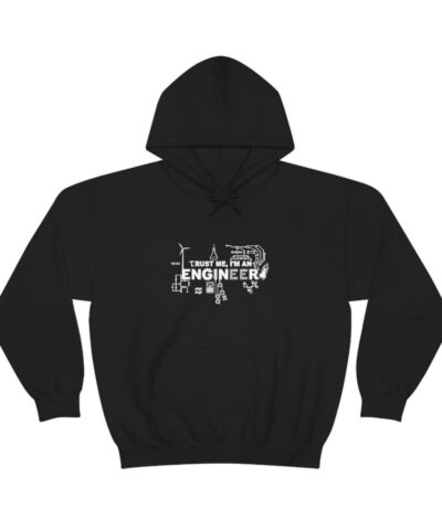 Alternative view of Trust Me I'm An Engineer Kapşonlu 3 İplik Şardonlu Unisex