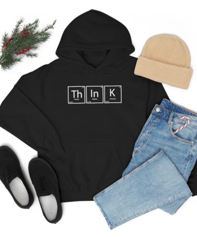 Think Kimya Science, Bilim Molecule Atom Element Kapşonlu 3 İplik Şardonlu Unisex - Görsel 7