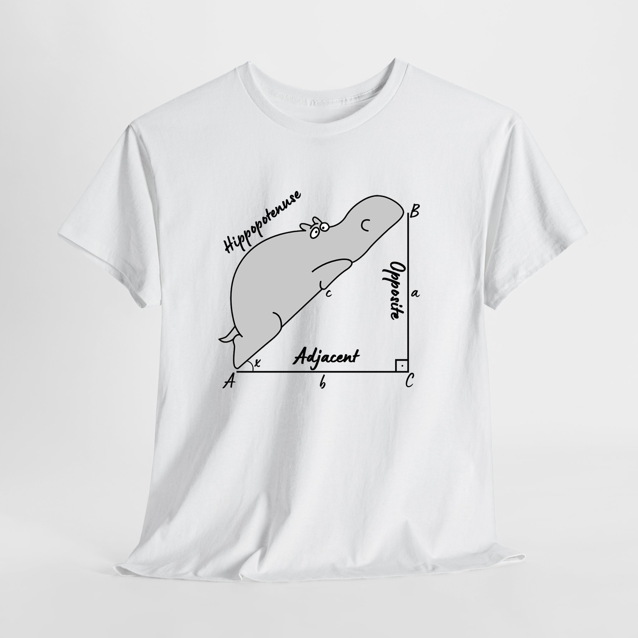 Hippopotenuse - Hipotenüs - Hipopotam Matematik Geometri Unisex Tişört