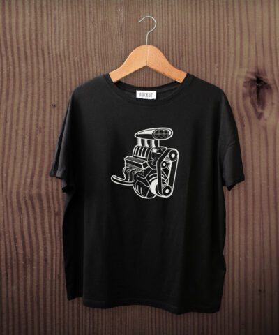 Otomotiv İçten Yanmalı Motor Unisex Tişört - M, Siyah