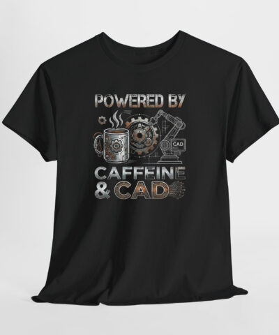 Alternative view of Powered By Caffeine & Cad Unisex Tişört
