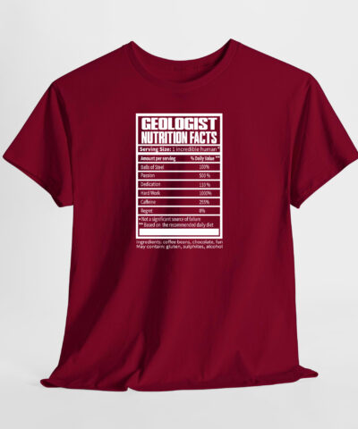 Geologist Nutrition Facts Unisex Tişört