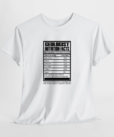 Alternative view of Geologist Nutrition Facts Unisex Tişört