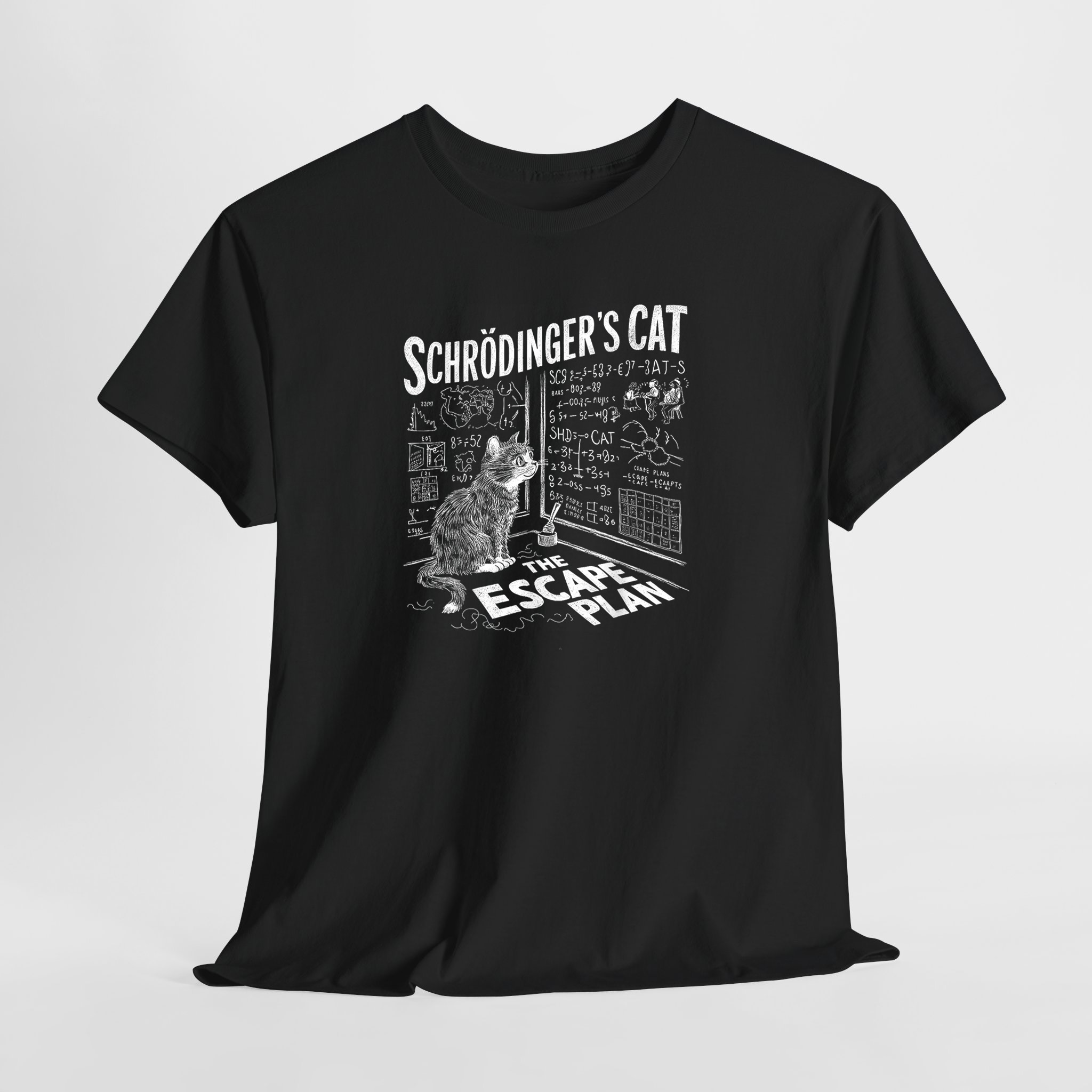 Schrödinger's Cat The Escape Plan Unisex Tişört - Görsel 8