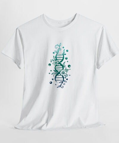 Çiçekli DNA Unisex Tişört - Görsel 4