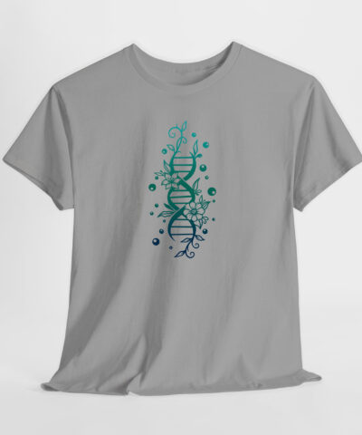 Çiçekli DNA Unisex Tişört - Görsel 5