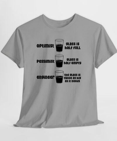 Optimist, Pessimist, Engineer Unisex Tişört - Görsel 3